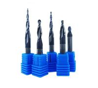 1PC Tungsten Carbide End Mill 6mm Ball Nose Tapered Mills Router Bits FOR Aluminum/Copper CNC Taper Wood Metal Milling Cutter(R0.25x15.6x6x50)