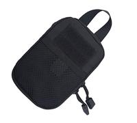 1pc Universal Bolso de teléfono molle de Cintura de Cintura de Cadera Bolsa EDC Bolsa con Accesorio con Cremallera para la Herramienta de de Bolsas de cinturón al Aire Libre (Negro)