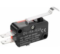 1pc V-15 V-151 V-152 V-153 V-154 V-155 V-156-1C25 Microinterruptor 16A 250VAC SPDT Interruptor de límite de recorrido momentáneo 1NO1NC Rodillo de palanca(V-154-1C25,5PCS)