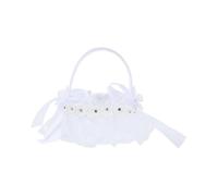 1Pc Wedding Lace Flower Basket Ceremony Flower Basket Party Small Basket White