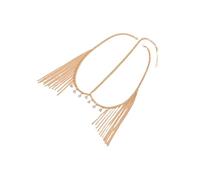 1pc Women Headwear Accessories Long Fringe Head Chain Accessories Tassel Hair Crown para ocasiones especiales y festivales(Gold)
