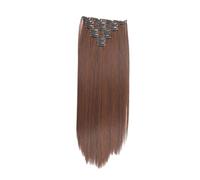 1pc Women's Synthetic Hair High Temperature Silk 22 Inches Straight Extensions Seven-piece Set Riveting Process Elastic(EX62-2m30)