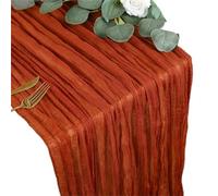 1pc Wrinkled Table Flag Cheesecloth Runner Gauze Tablecloth Country Decoration Wedding