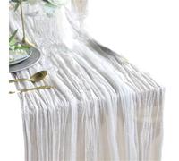 1pc Wrinkled Table Flag Cheesecloth Runner Gauze Tablecloth Country Decoration Wedding