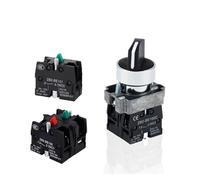 1PC XB2-BD55 1NO1NC Rotary Knob Button Switch Self Reset ZB2 Selector Silver 22mm Mounting Control switch