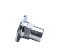 1pcs 1/2" DN15 S304 Stainless Steel Female Thread Hex Ferrule 50.5 Pipe Fitting Tri Clamp Type