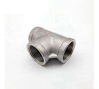 1pcs 1/8'' - 2'' BSP Female Thread 304 Stainless Steel Equal 3 Ways Tee Type, For Water Pipe Fitting SS304 Joint Connector(1/8")