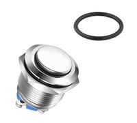 1PCS 16 mm Pulsador Momentáneo, Interruptor de Botón Pulsador Momentáneo Interruptor Pulsador 12 V Interruptor De Reinicio Pulsador DC 3A 12V-36V para Coche/Camión/Barco/Electrodomésticos