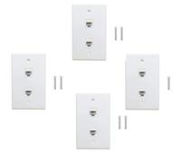 1Pcs 2 Port Ethernet Wall Plate, Cat6 Female to Jack RJ45