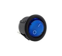 1pcs 20mm KCD1 10A 220V Blue Light Power Switch Car Button Lights ON/OFF 3pin Round Rocker Controls Switches