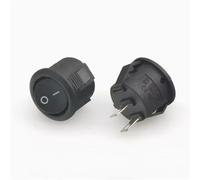 1pcs 20mm ON OFF Round Rocker Switch 6A/250VAC 10A 125VAC 2/3PIN Push Button Switch(Black 2P2T)