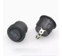 1pcs 20mm ON OFF Round Rocker Switch 6A/250VAC 10A 125VAC 2/3PIN Push Button Switch(Black 3P3T)