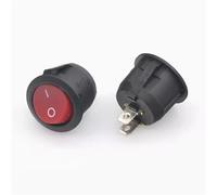 1pcs 20mm ON OFF Round Rocker Switch 6A/250VAC 10A 125VAC 2/3PIN Push Button Switch(Red 2P2T)