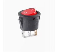 1pcs 20mm ON OFF Round Rocker Switch 6A/250VAC 10A 125VAC 2/3PIN Push Button Switch(Red light 3P2T)