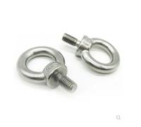 1PCS-2PCS M3 M4 M5 M6 M8 M10 M12 M14 M16 M18 M20 304 Tuercas/tornillos de ojo de elevación de acero inoxidable Perno de ojo de anillo Tornillo de tuerca de enganche de anillo(Eye bolt,M12 1PC)