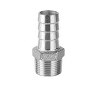 1PCS 3/4" BSPT Male x 20mm Hosetail Connector 304 Stainless Steel