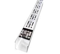 1pcs 304 Stainless Steel Trench Drain Kit - Heavy Duty Narrow Channel Drain with Grates for Driveways, Gardens, and Patios(3.5x3cm/1.4x1.2in)