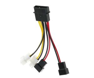 1Pcs 4-Pin Molex to 3-Pin Fan Power Cable Adapter Connector Cables