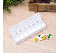 1PCS 4 Row 28 Squares Weekly 7 Days Tablet Pill Box Holder Medicine Storage Organizer Container Case, como se muestra en la imagen