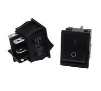 1Pcs 40A 250V AC High Current ON/OFF Special for Eelding Machine KCD4 Sterling Silver Point Rocker Power Button Switches Black(40A 4PIN)