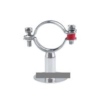 1PCS 45-48mm Tube O/D Stainless Steel Pipe Clamp Clip Support Bracket with Base Plate Pole Length 50mm