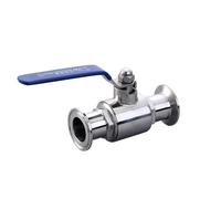 1pcs 50.0mm1" 1-1/2" 2" 304 Stainless Steel Sanitary Ball Valve Tri Clamp 50.5mm/64mm Ferrule Type For Homebrew Diary Product(32mm x Ferrule 50.5)