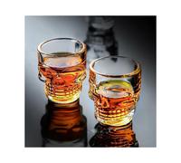 1pcs 50ml Skull Head Shot Glass Fun Creative Clear Crystal Party Wine Cup Transparent Beer Steins Halloween Gift