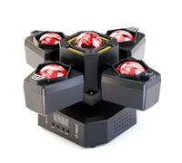 1PCS 70W Cabeza Móvil Beam Luces de Escenario con Control Remoto,Foco LED RGBW 4 Brazos con Bola,Luces Discoteca Mini Moving Head DMX512 Efecto Estroboscópico para Fiesta DJ Bar Halloween