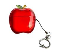 (1pcs, A) For AirPods 4 Case Transparent TPU Soft Rubber Protective Cover with Realistic Apple Design Anti-Dust Easy Installation