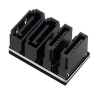 1Pcs adaptador hembra doble SATA de 7 pines a doble macho de 7 pines con ángulo de 180 grados Adaptador SATA para sobremesa y disco duro SSD