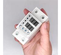 1Pcs Adjustable Over Voltage Under Voltage Reclosing 40A 63A 230V Protector Relay Limit Over Current Protection Dual Digital Display(40A) Control Relays