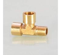 1PCS All Types 1/8" 1/4" 3/8" Female Male Tee 3 Ways Splitter Brass Pipe Fitting Water Gas Oil DN6/DN8/DN10 Home Garden(F-F-M,1/8") Plumbing Fittings
