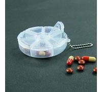 1Pcs Almacenamiento de tabletas de drogas Estuche de viaje Plástico 7 días Contenedor de caja de píldora plegable mini, como imagen