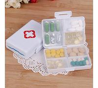 1Pcs Almacenamiento de tabletas de drogas Estuche de viaje Plástico 7 días Contenedor de caja de píldora plegable mini, como imagen