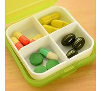 1Pcs Almacenamiento de tabletas de drogas Estuche de viaje Plástico 7 días Contenedor de caja de píldora plegable mini, como imagen