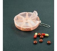 1Pcs Almacenamiento de tabletas de drogas Estuche de viaje Plástico 7 días Contenedor de caja de píldora plegable mini, como imagen