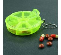 1Pcs Almacenamiento de tabletas de drogas Estuche de viaje Plástico 7 días Contenedor de caja de píldora plegable mini, como imagen