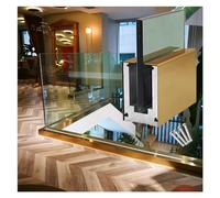 1pcs Aluminum Glass Railing Spigot Clamp for Pool Fence, Balcony, and Deck - with Complete Kit(Gold,0.8m/31.5in Glass Clamp)