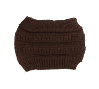 1Pcs Autumn Winter Women Turban Headwraps Headwear Ear Warmer Knitting Headband Hair Band Ponytail Beanie Hat(Color 7)