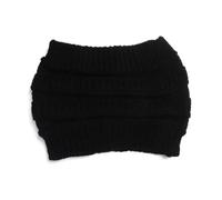 1Pcs Autumn Winter Women Turban Headwraps Headwear Ear Warmer Knitting Headband Hair Band Ponytail Beanie Hat(Color 1)