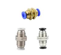 1pcs Blue Black White PM Pneumatic Fitting Pipe Connector Tube Air Quick Fittings Water Push In Hose Couping 4mm 6 8 10 12mm(4mm(Blue)) Plumbing Fittings