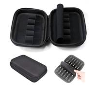 1Pcs Bolsa de Transporte portátil para aceites Esenciales Bolsa de Almacenamiento de Aceites Esenciales Estuche Aceites Esenciales Viaje para Aceite Esencial Adecuado Botellas de 5-10ml(Negro)