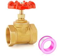 1PCS Brass Industrial Gate Valve, DN25 1Inch NPT Female with Wheel Han