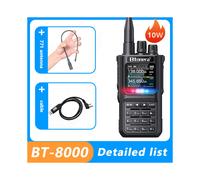 (1PCS-cable-771) BTDX BT-8000 10W Radioaficionado de banda completa Radio bidireccional 256CH Walkie