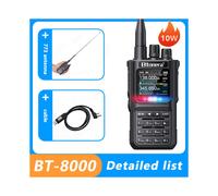 (1PCS-cable-773) BTDX BT-8000 10W Radioaficionado de banda completa Radio bidireccional 256CH Walkie