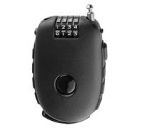 1pcs Candado de cable Retráctil de 4 Dígitos con Cable de Acero de 130 cm,Candados de Combinación,Candados de Equipaje,Candado para Scooter,para Bicicleta,Casco,Equipaje-Negro