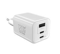 1pcs Cargador USB C Enchufe EU 120W 3 Puertos con PD3.0 de 65W PPS Adaptador de Tipo C Carga Rapida USB Fast Charger para Samsung Galaxy S25 Ultra/S24/ Google Pixel/iPhone 16 Pro Max/15/14 Plus/iPad