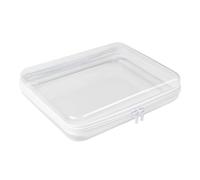 1pcs Case de carcasa dura transparente con cremallera,bolsas de almacenamiento de PVC para juguetes,bolsas de memoria de juguetes,para bloques construcción,rompecabezas,cosméticos y más (25*20*5.3cm)
