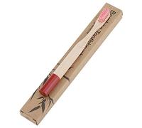 1Pcs Cepillo de Dientes de Bambú 6 Colores Cepillo Suave para Cabello Pelo Mango de Bambú Niños Cuidado Bucal (Rojo)
