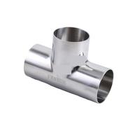 1pcs Connector TYPE T Joint Welding Pipe Connection Fittings polishing SS 304 Stainless Steel(51MM)